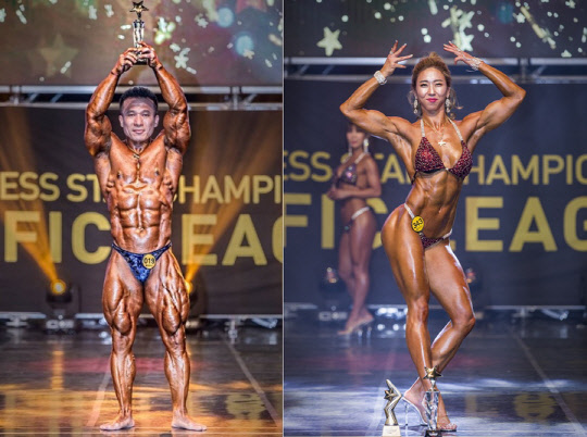 피트니스스타 퍼시픽리그 그랑프리 방어전에 나서는 송정인 선수(왼쪽), 최임정 선수 (사진=피트니스스타 제공)